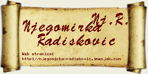 Njegomirka Radišković vizit kartica